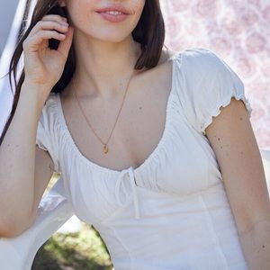 Pacsun lottie moss white bustier mini dress